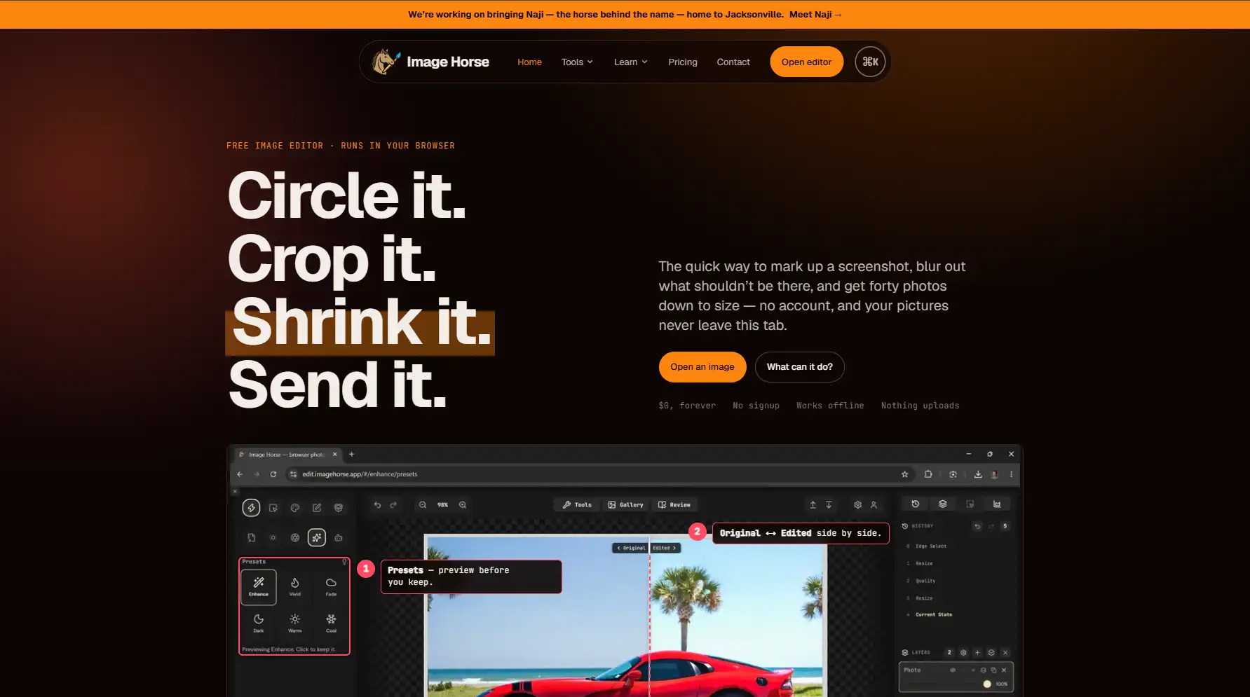 Image Horse - Marketing Website project preview