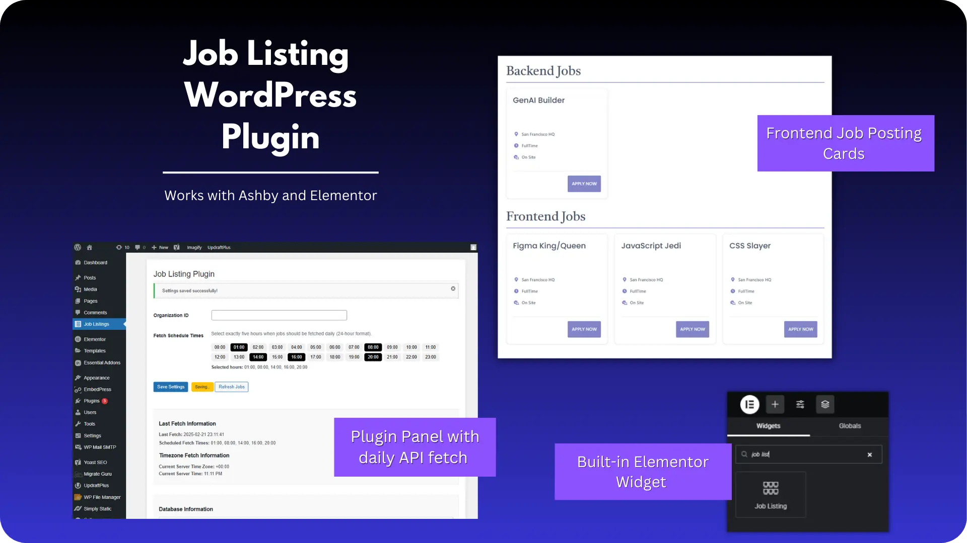Job Listing Plugin for WordPress with Elementor Theme project preview